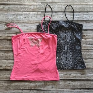 Y2K Butterfly & Paisley Crop Cami (Lot of 2)